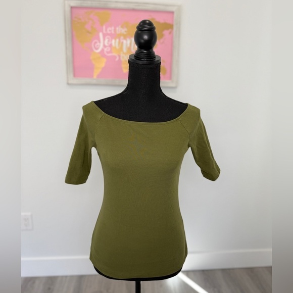 Banana Republic Green Round Neck Top (XXS) - Picture 1 of 5